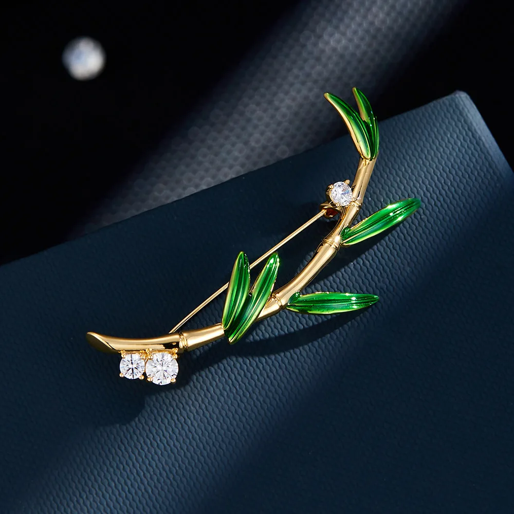 Новая китайская модная простая бамбуковая брошь оригинальный дизайн капающий