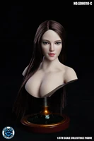 16 scale head carving super duck sdh018 female soldier model pvc plant hair long straight 12inch action figure body doll toy