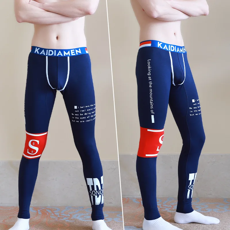 

Men's Thermal Trousers Personalised Printed Cotton Thermal Trousers Warm Leggings for Sport and Home