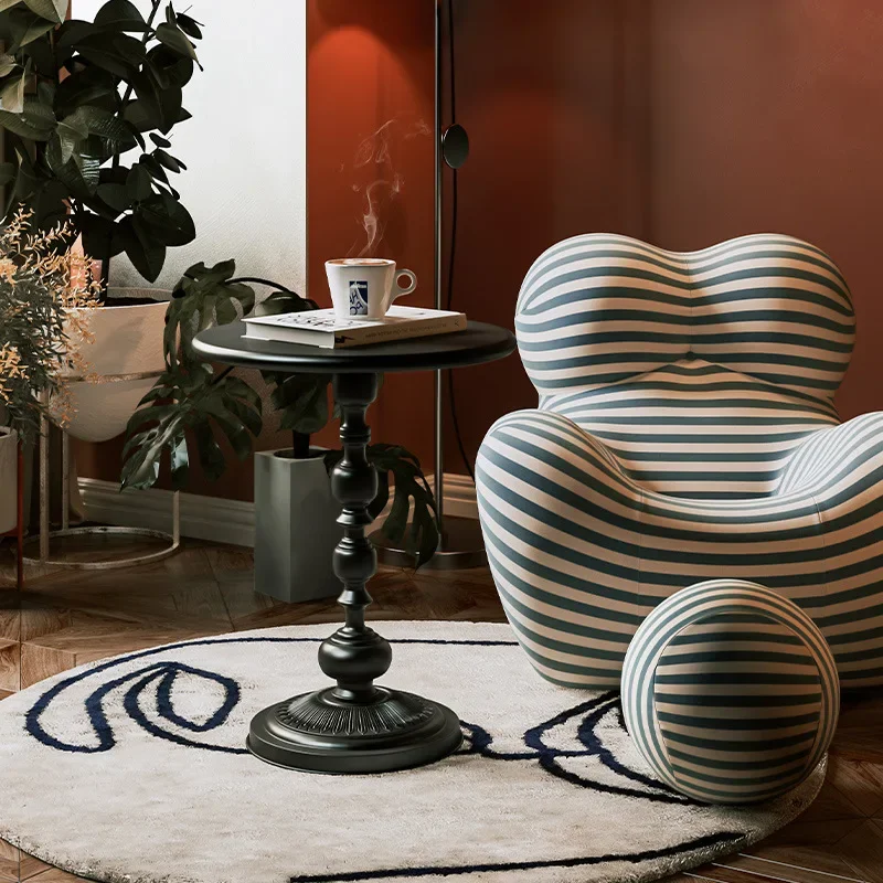 Скандинавский Железный маленький круглый стол в стиле ретро