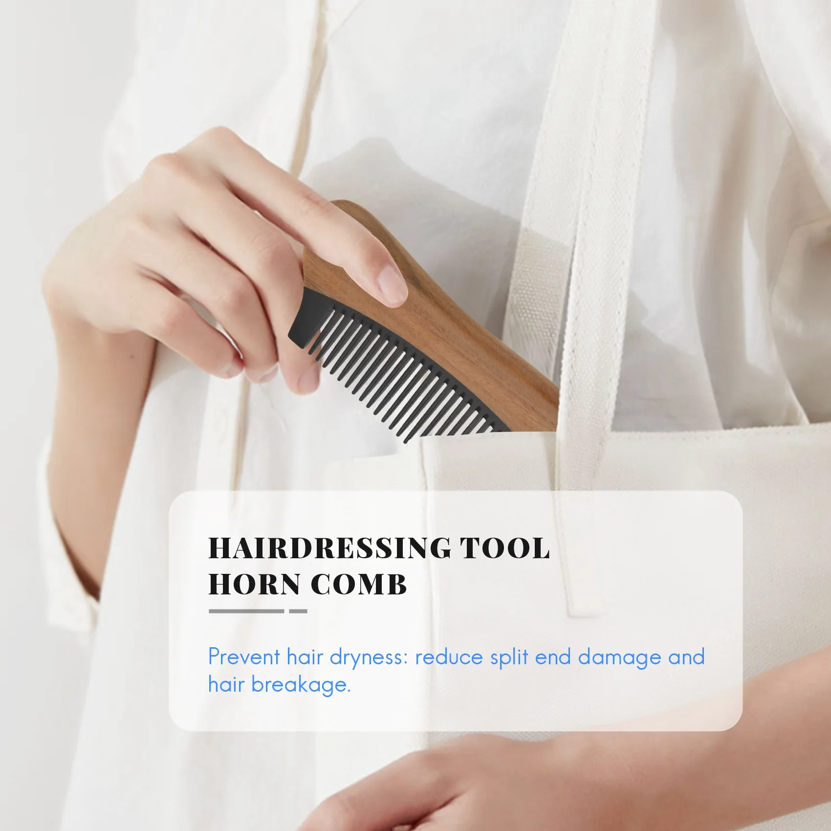 Расческа для волос из натурального зеленого сандалового дерева — не статическая