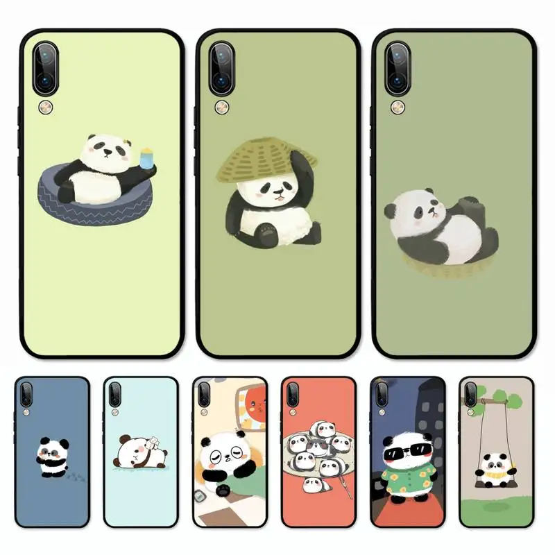 

Panda Anime Cute Phone Case for Vivo Y91C Y11 17 19 17 67 81 Oppo A9 2020 Realme c3