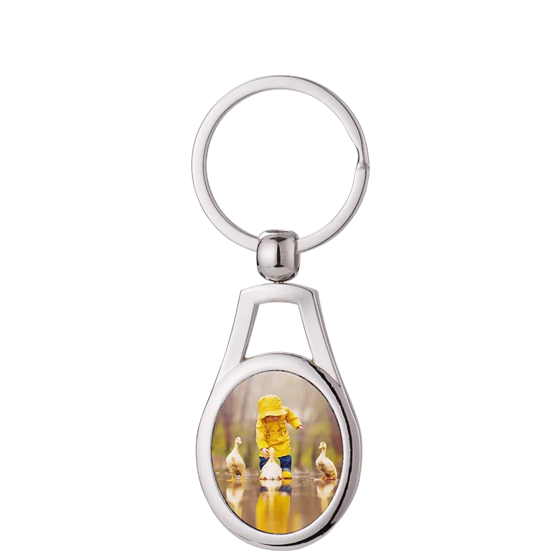 

DIY Gifts Keyring Blank Key Holder Sublimation Metal Keychain with Box Package