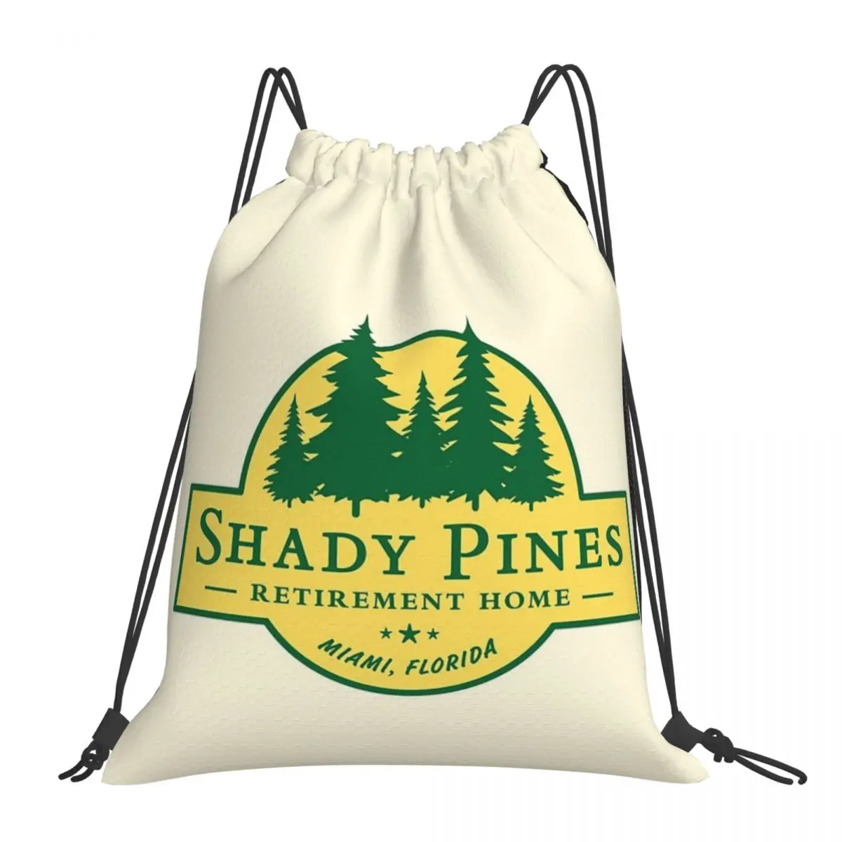 

Shady Pines Retirement Home - The Golden Girls Backpacks Portable Drawstring Bags Drawstring Bundle Pocket Storage Bag Book Bag
