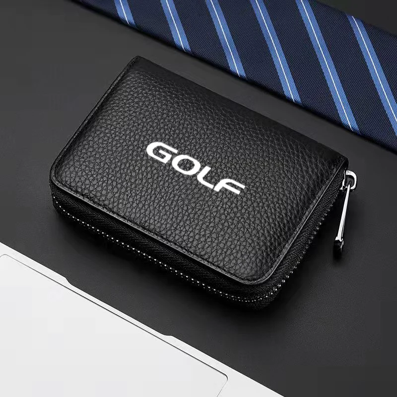 

For VW GOLF 6 5 t5 t7 MK6 MK7 POLO Credit Card Driver's License Business Card Holder genuine leather wallet