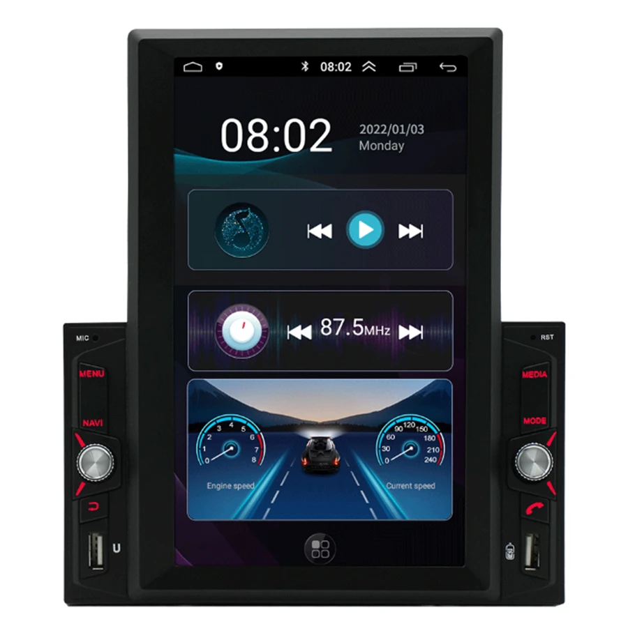 8 ''Вертикальная Автомобильная стереомагнитола универсальная система Android 10 1