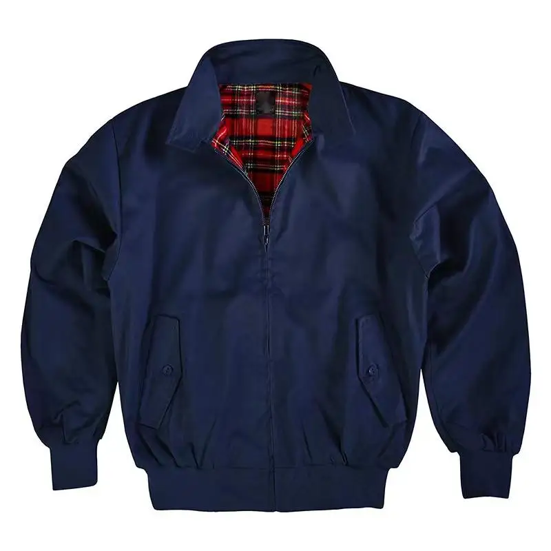 

Куртка-карго мужская свободного покроя, винтажный пиджак-Авиатор в стиле ретро, клетчатая мотоциклетная униформа в американском стиле, Харрингтон, осень