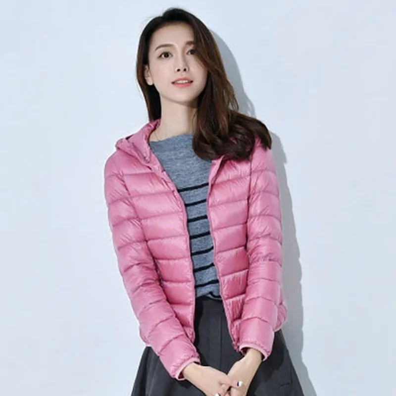 Women's Autumn Winter Down Jacket Parka Light Coat Cropped Top Warmth Slim Fit Korean Fashion Wholesale Free Shipping Jacket New