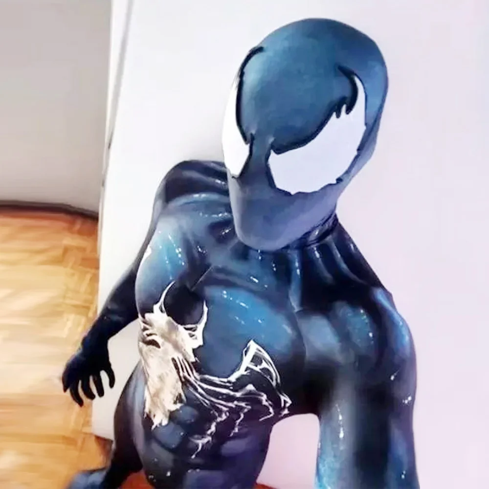 

Venom Cosplay Costume Superhero Zentai Jumpsuit Bodysuit Halloween Costume Venom Disfraces Para Halloween For Adult/Kids