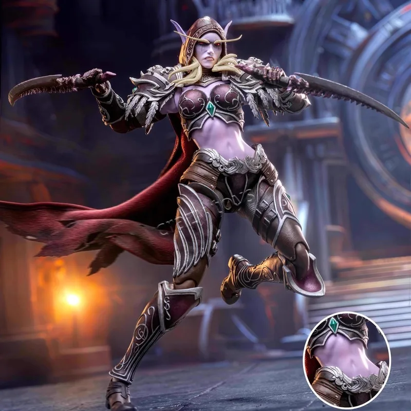 Фото В наличии: World of Warcraft 1/10 Grey Knights Female Warrior, полный комплект, изысканная коллекционная фигурка, подарок для фанатов, модель игрушки №4