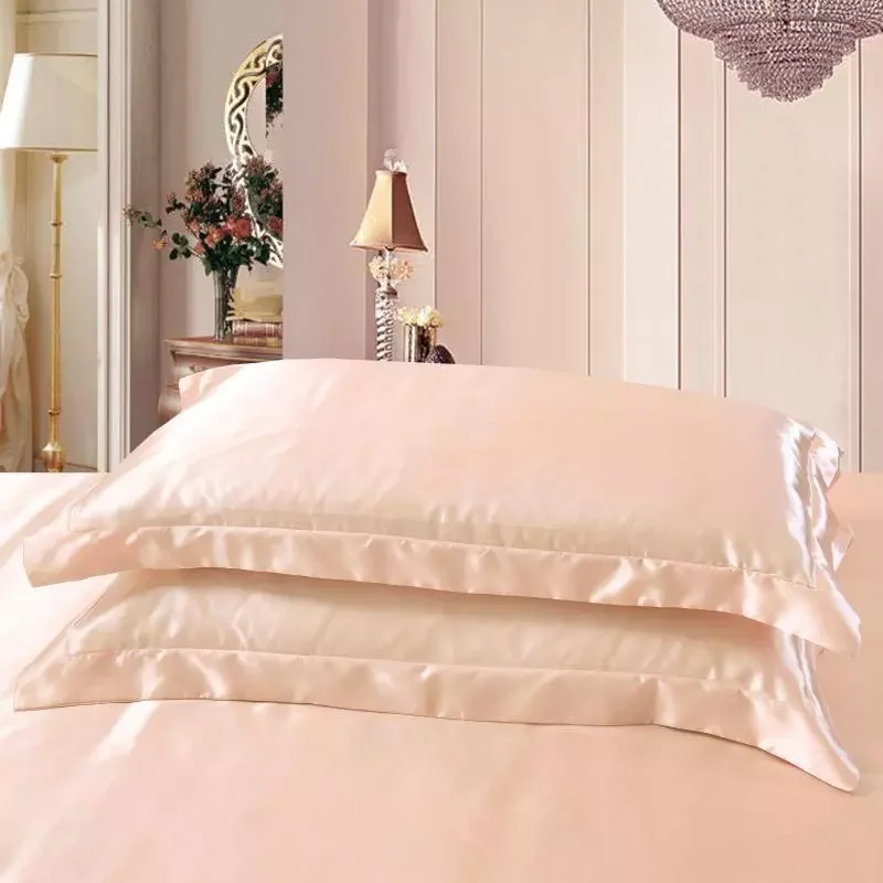 

J Emulation silk Satin Pillowcase Pillow Case 1Pc Silk Pillow Case 48cmx74cm Various Colors to Choose Standard/Queen