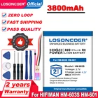 LOSONCOER 3800mAh HM-603S Аккумулятор для HIFIMAN HM-603S HM-601 тонкий HM-602 755560 аккумулятор