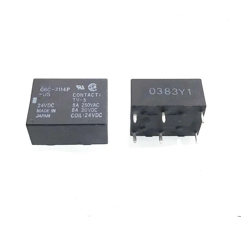 Горячая Распродажа, новое быстрое G6C2114PUS 24VDC DC24V 24V 8A реле 6-контактное