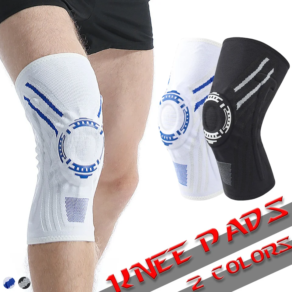 

1Pcs Basketball Football Knee Pads Silicone Meniscus Patella Safety Kneepads Fitness Sports Elastic Knee Protection Gear