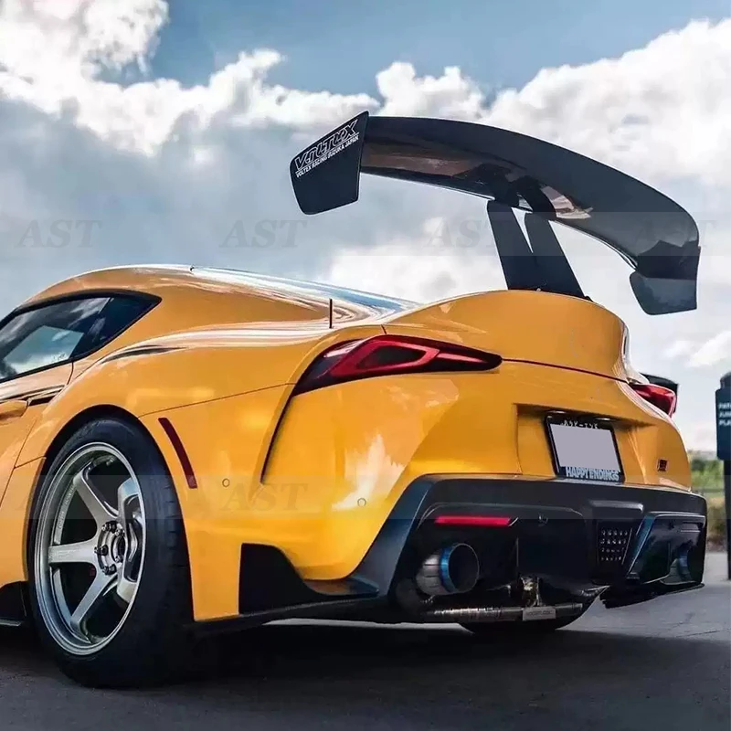 Фото Спойлер из углеродного волокна для Toyota Supra GR A90 A91 MK5 Voltex, хвостовые плавники, разделитель заднего крыла, задняя направляющая багажника, комплекты кузова №2