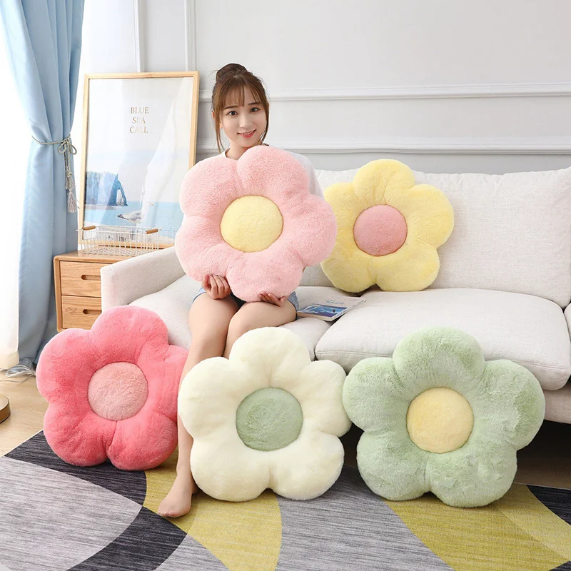 

Плюшевая декоративная подушка в виде цветка, мягкая декоративная подсолнуховая подушка для кресла в гостиной, спальне, диванные подушки, подарок на день рождения
