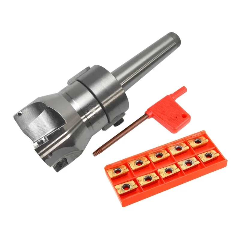 

MT2 MT3 MT4 FMB22 Ручка для торцевой фрезы Mohs + BAP400R 50 22 4T 63 22 4T Головка для торцевой фрезы + 10 шт. Твердосплавное лезвие APMT1604
