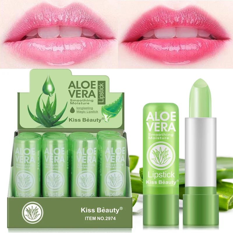 

Sdotter 1PCS Moisturizing Lip Balm Aloe Vera Color Changing Lipstick Long Lasting Nourishing Lipsticks Lips Care Oil Cosmetics M