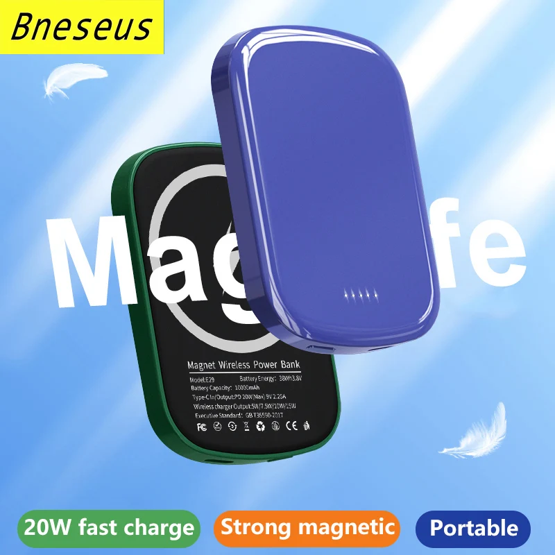 

For Magsafe Wireless Power Bank 10000mAh Portable Magnetic Charger For iPhone12 13 14 Pro Max 15W Fast Charging External Battery