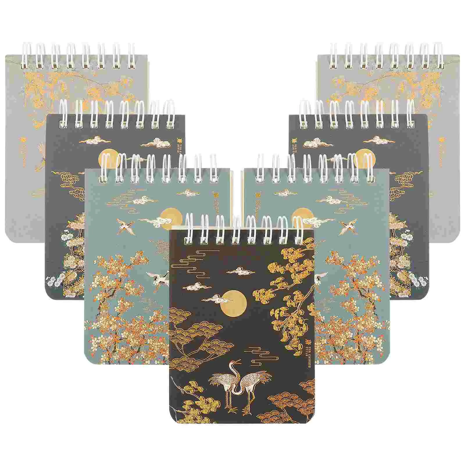 

Портативный блокнот на спирали, компактный офисный блокнот 8 книг, карманный размер