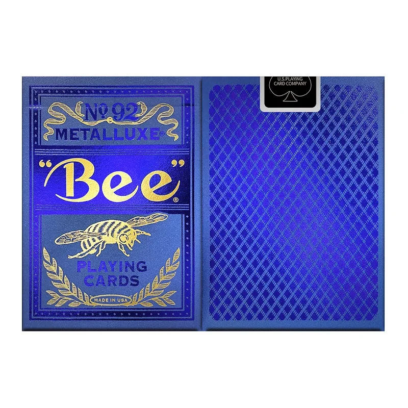Bee Metalluxe синие игральные карты USPCC велосипед колода покер размер волшебные игры