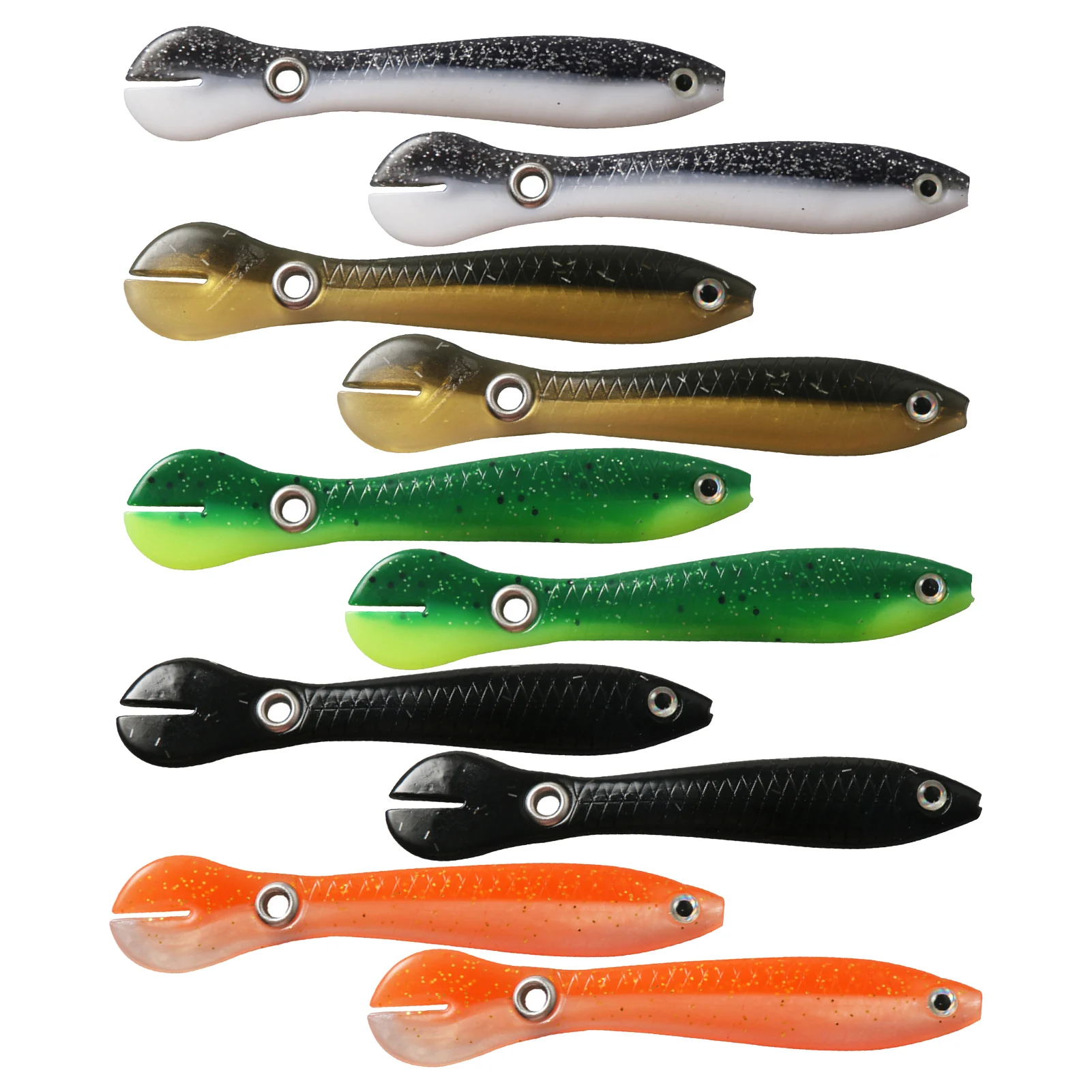

10pcs/set Accessories Outdoor Equipment Portable Saltwater Freshwater Soft Fishing Lure Bionic Bait Durable Swimming Artificial