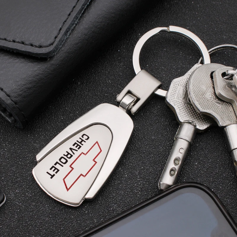 

Metal Car Styling Emblem Keychain Key Chain Ring For Chevrolet Cruze Captiva Trax Malibu Tahoe Equinox Impala Sonic Accessories
