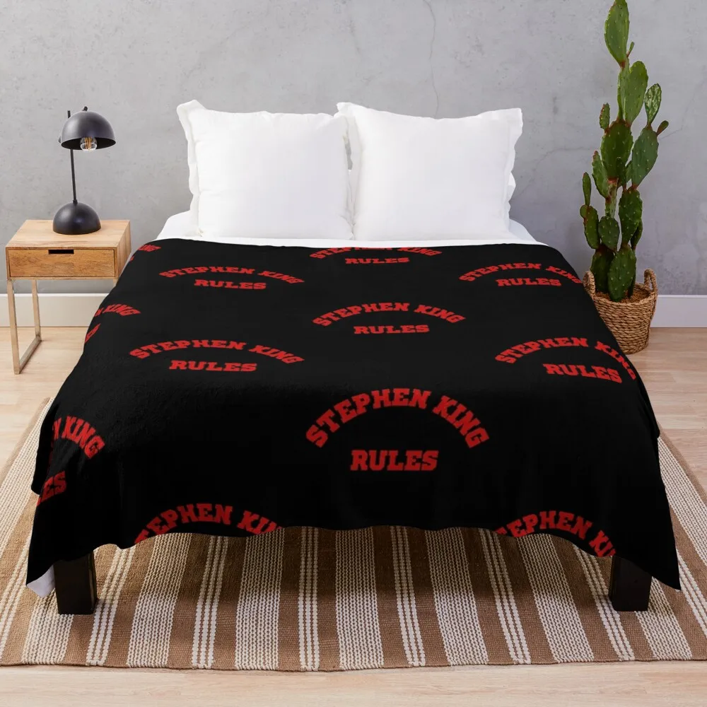 

Классическое Одеяло Stephen King Rules, классное одеяло с мемом, одеяло Stephen,King,Rules, Крутое одеяло, двуспальная кровать