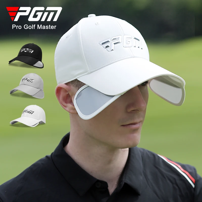 PGM Men Hat Full-face Unisex Sunscreen Hats for Golf Retractable Sweat-Absorption Flash Dry Tennis Cap Men Sports & Leisure Hat