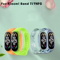 strap for xiaomi mi band 7 nfc fluorescent camouflage wristband silicone strap for xiaomi mi band 7 2022 replaceable band strap
