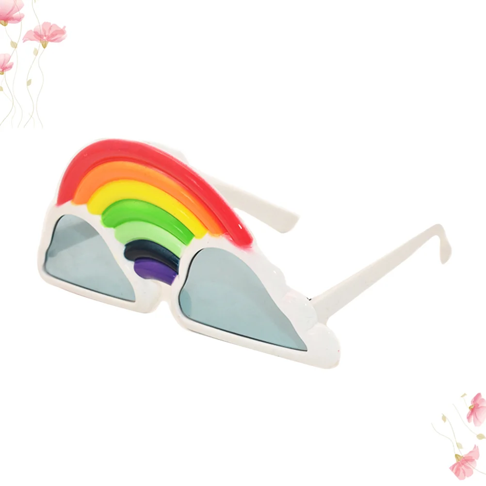 

3pcs Eyeglasses Festival Fashion Creative Performance Rainbow Cloud Eyeglasses Party Glasses Funny Glasses Photo Prop