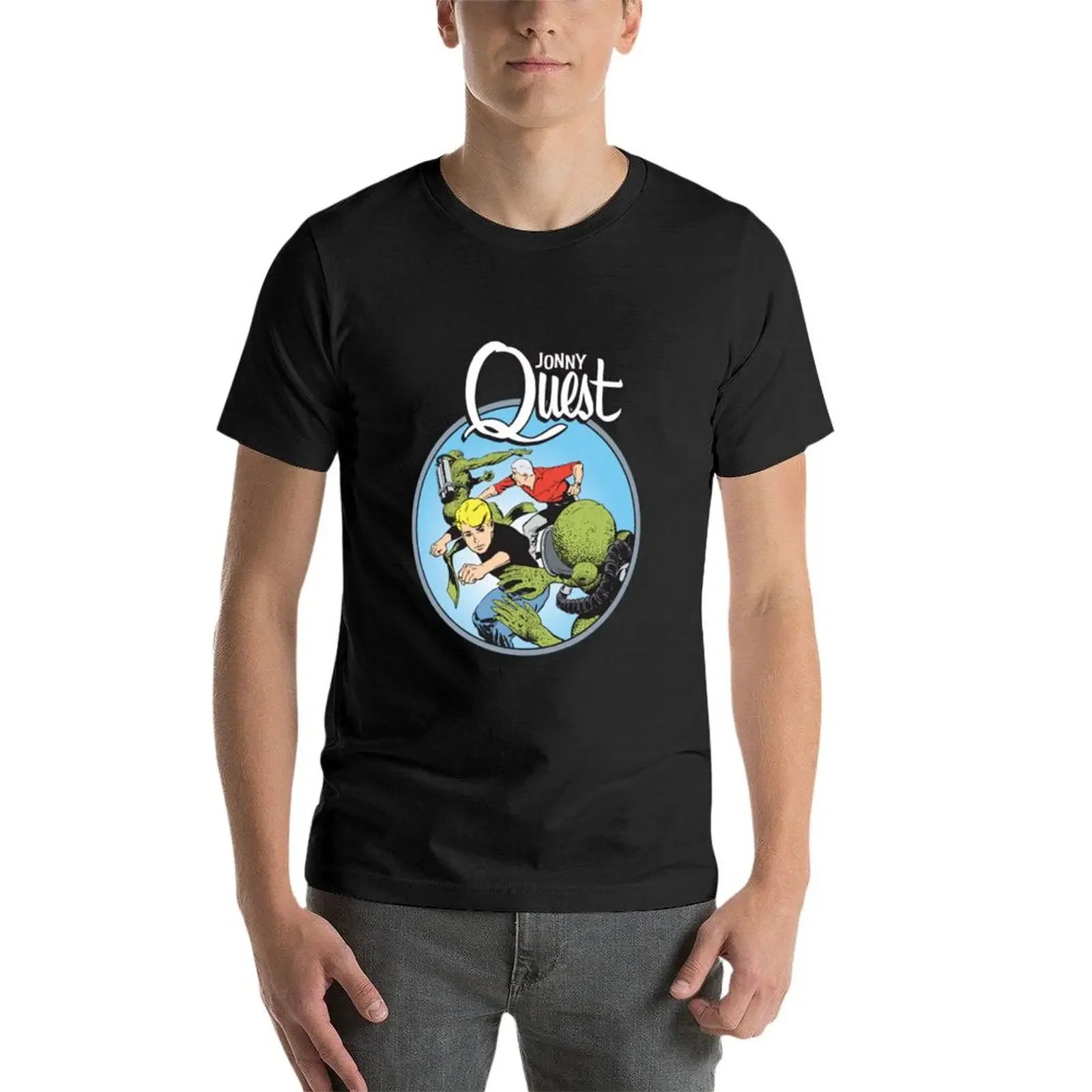 Мужская футболка Jonny Quest с рисунком ящерицы Винтажная графическим для мальчика