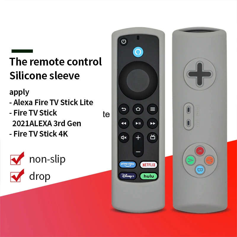 

Protective Case Silicon Cover Case for Alexa Voice Remote (3rd Gen) Anti Slip Shock Proof Silicone Cover For Alexa Voice Fire TV