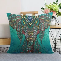 dropshipping cushion cover breathable invisible zipper linen geometric pattern throw pillow case for sofa