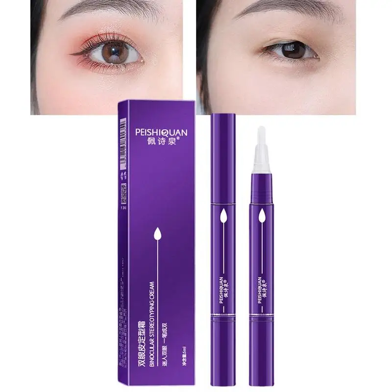 

Sdotter Double Eyelid Pen 5ml Waterproof Invisible Styling Cream Transparent Double Eyelid Shaping Glue For Bigger Eyes Skin Lif