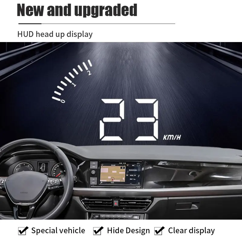 

HUD Head Up Display For Toyota Highlander XU50 XU70Accessories Overspeed Warning Smart HUD Gauge Digital Odometer Security Alarm