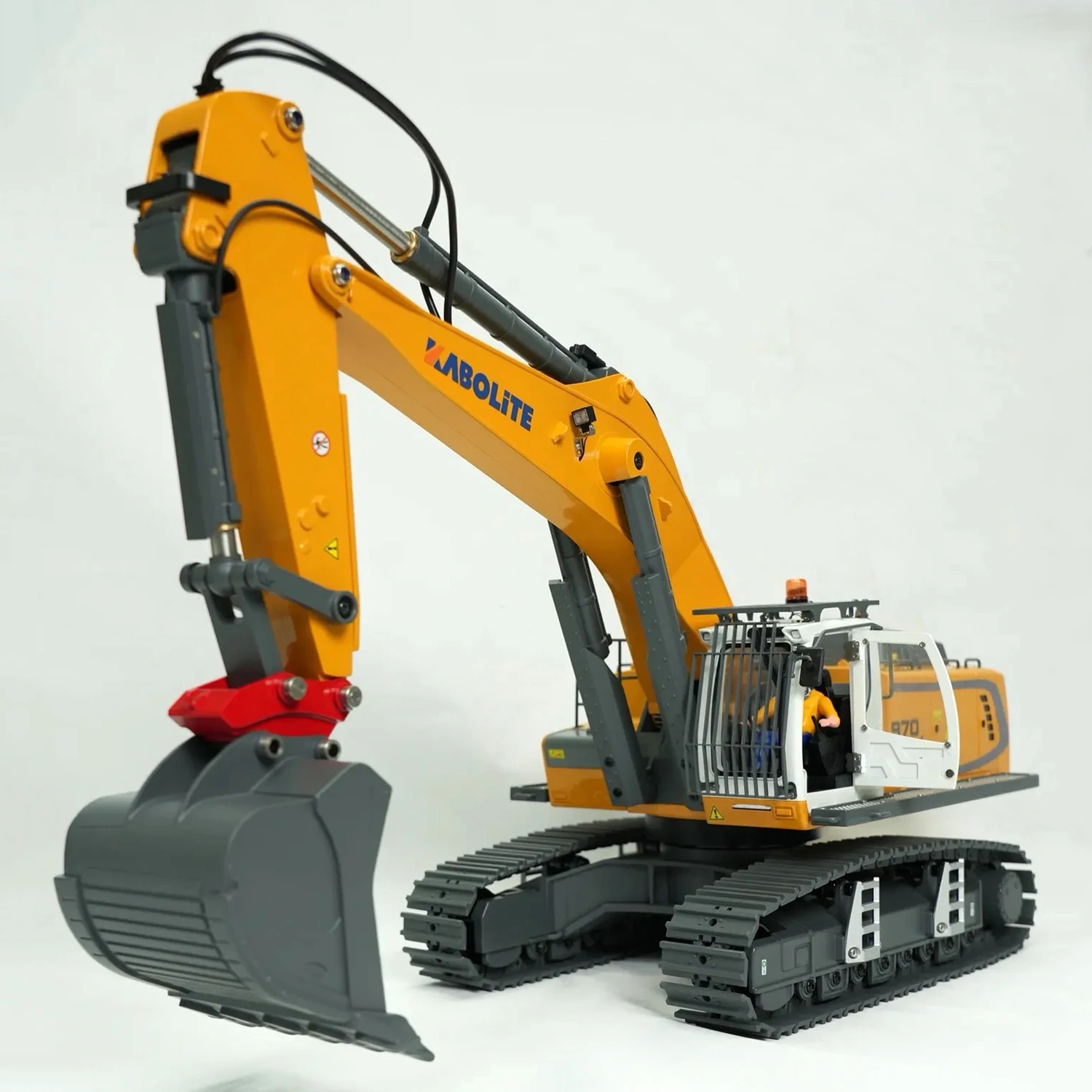 Фото KABOLITE K5901 Экскаватор из сплава 1/18 K970 Модель электрического экскаватора на радиоуправлении со световой системой Инженерный автомобиль с дистанционным управлением Игрушки для мальчиков №5