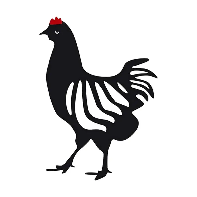 

Chicken Garden Decoration Rooster Metal Animal Silhouette Stake Yards Shadow Art Decoration For Garden Lawn