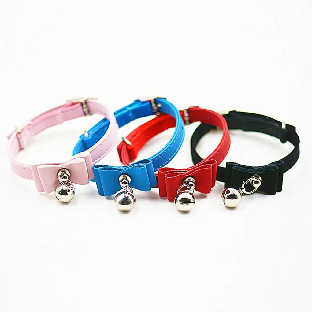 

Puppy Fashion Adjustable Cute Necktie Dog Cat Pet Collar Nylon Bell Kitten Candy Color 1pc New Bow Tie Bowknot