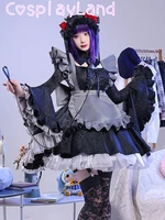 anime my dress up darling cosplay kitagawa marin kuroe shizuku cosplay costume black lace dress women maid lolita dress