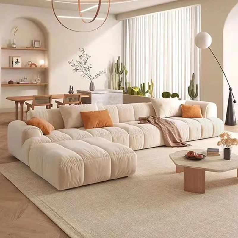Кремово-белые диваны для гостиной столики макияжа мягкий бархатный пол