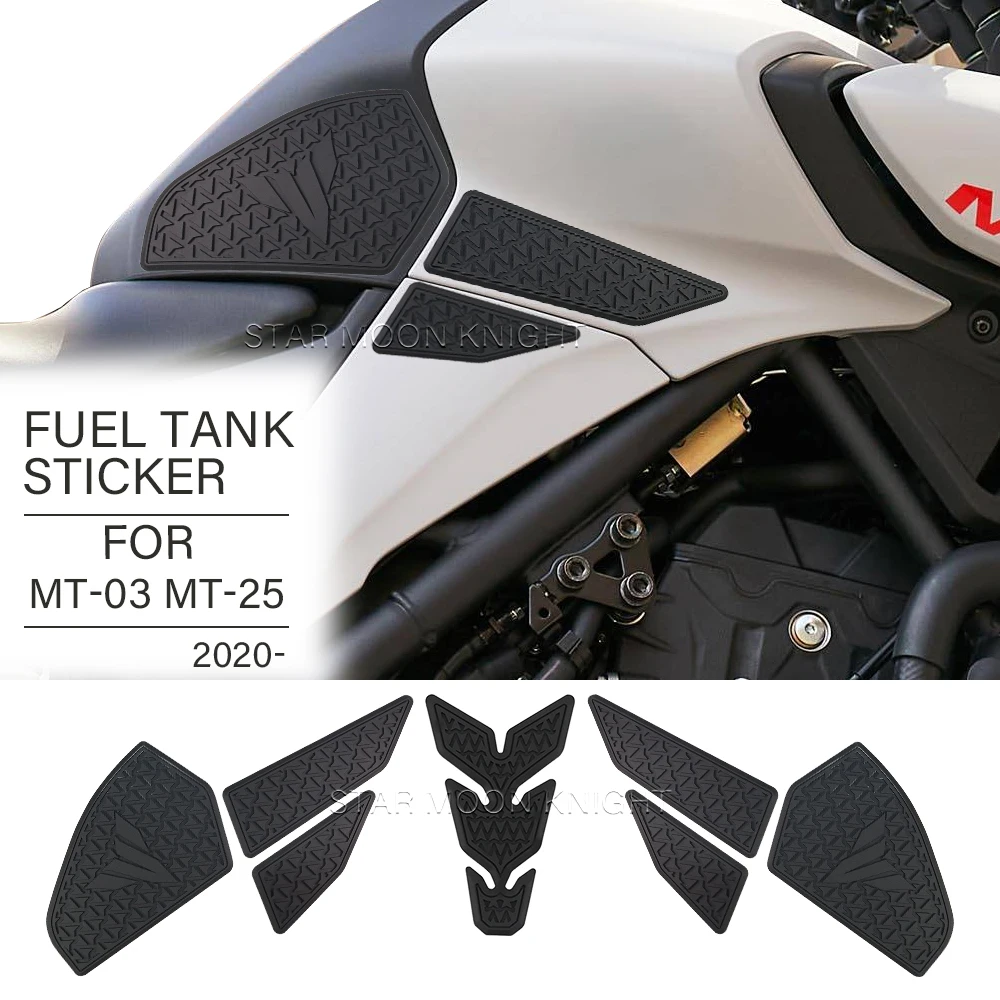 

FOR Yamaha MT03 MT - 03 MT 25 MT-25 2020 - Motorcycle Side Fuel Tank Pad Sticker Decal Gas Knee Pad Traction Pad Fuel Tank Pad