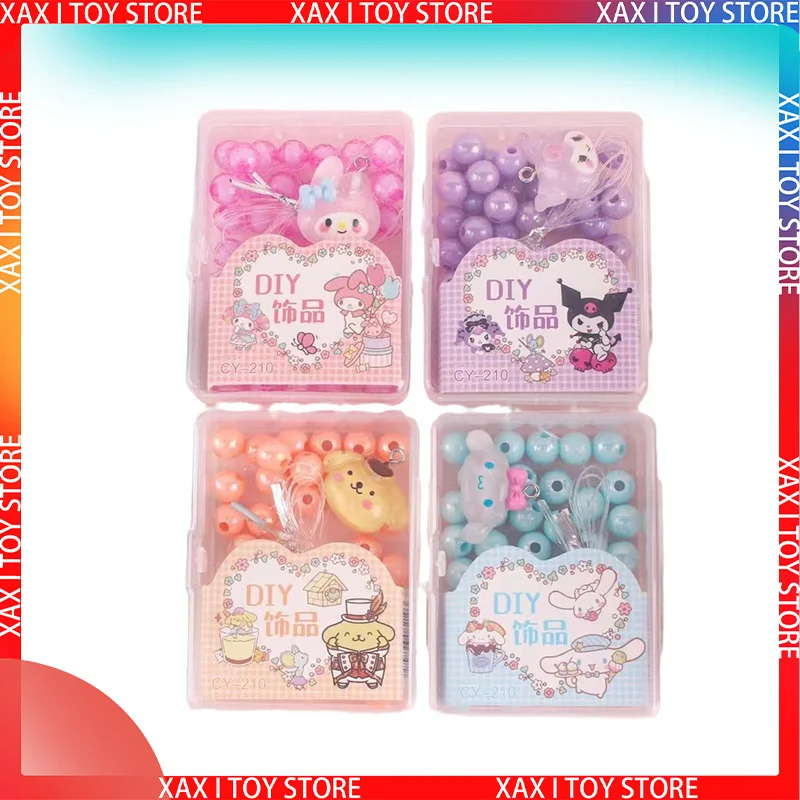 

Sanrio Hello Kitty Kuromi My Melody Diy Bead Toys Making Jewelry Bracelets Kits For Girls Gifts Handmade Beads Craft Kawaii Toy