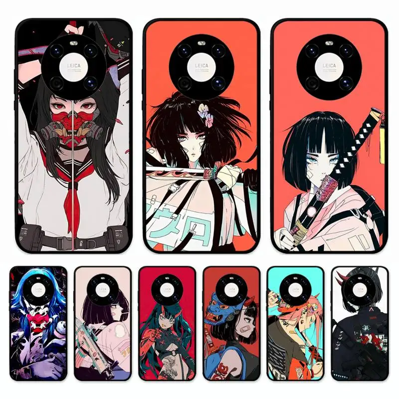 

Japanese Style Anime Girl Phone Case for Huawei Mate 20 10 9 40 30 lite pro X Nova 2 3i 7se