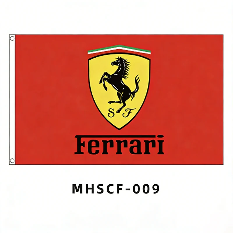 Фото Для Ferrari Fashion классическая спортивная модификация комнаты настенная ткань висит флаг для поддержки большого флага соревнования аплодисменты №3