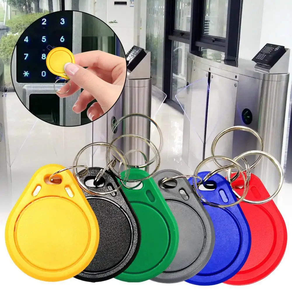 

Bright-colored 10Pcs Convenient Safe to Use keychain Card Lightweight IC keychain Card Shock Proof Household Supplies