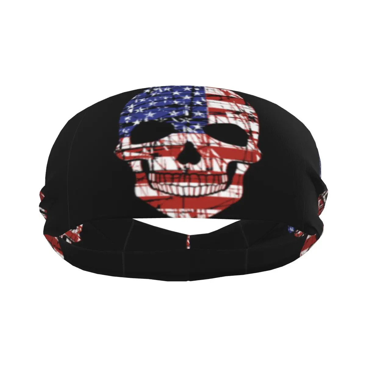 

Headband Sports Yoga Fitness Stretch Sweatband Hair Band Elasticity Headband Arms Skull Flag Usa Grunge Vintage