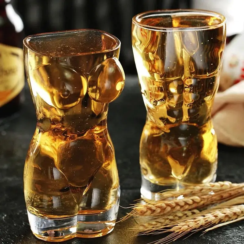 Tok Tok Beer Glass Glass Creative Large Beer Glass Commercial Personality Human Cup Super Large Draft Beer Cup Bar