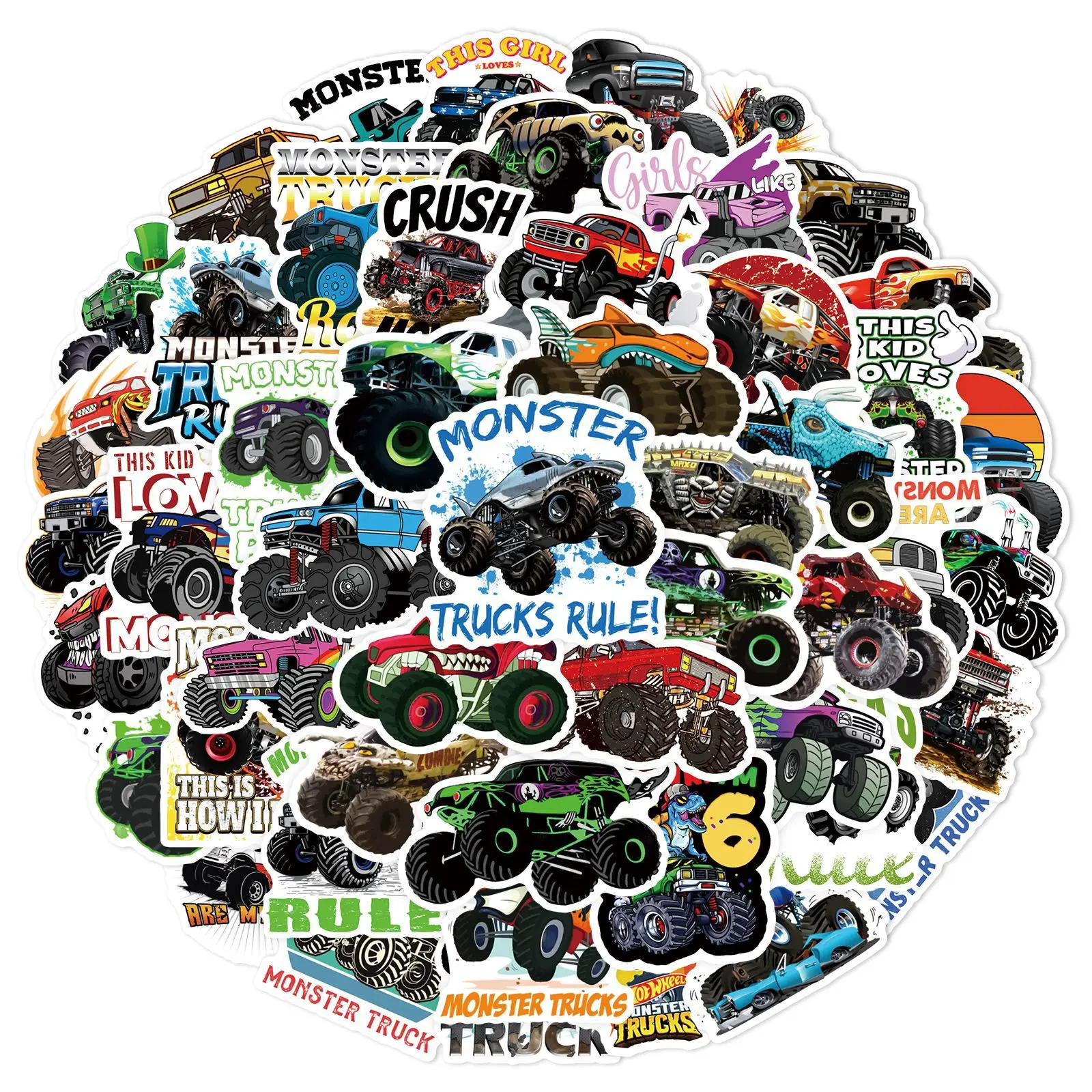 

50pcs Off-road Mountain Bike Graffiti Motorcycle Helmet Skateboard Toy Car Water Cup Suitcase Waterproof Sticker