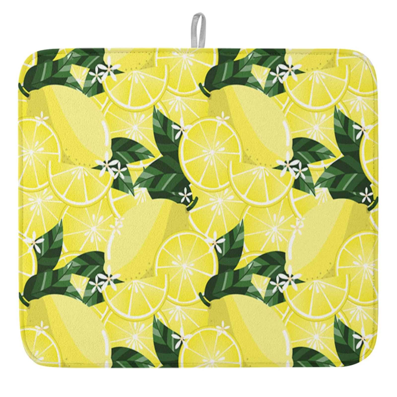 

Летний коврик для сушки тарелок с лимоном и фруктами для кухонной раковины